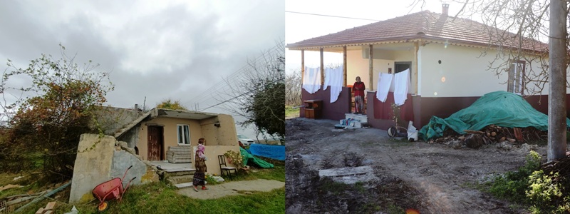 Yalnız yaşayan kadının evi belediye ve yardımseverlerin katkılarıyla onarıldı 